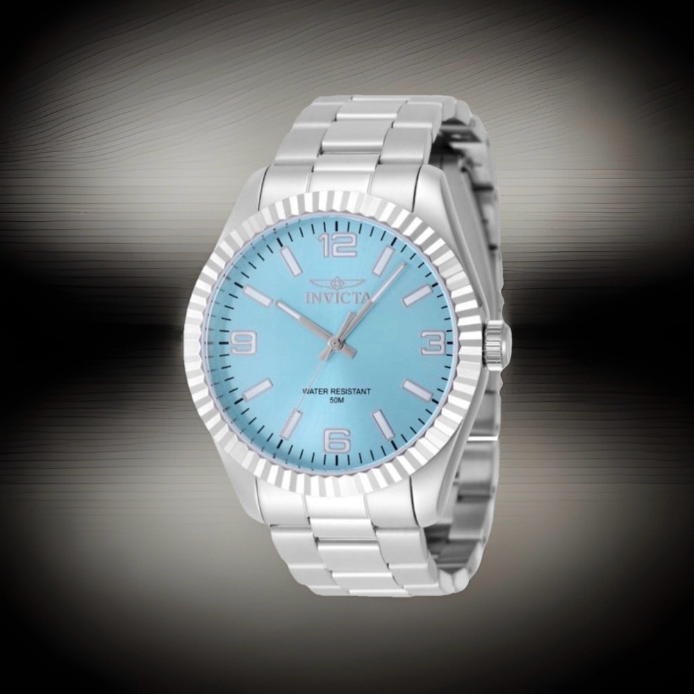 Invicta Specialty Stratford Men's 43MM Stainless Steel Band, Turquoise Dial New
